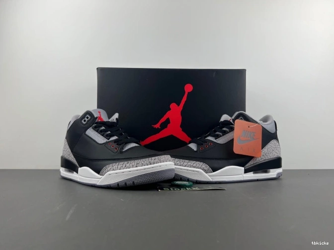 Cheap TB 3 Black Jordan Cement Air DN3707-010 0630